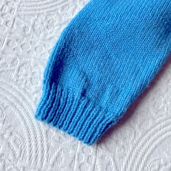 Vintage hand made knit gold cardigan size small - Picture 6 of 11